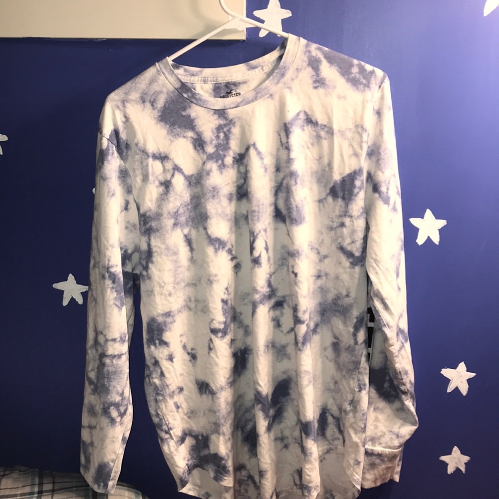 Tie Dye Light Blue Long Sleeve Tee